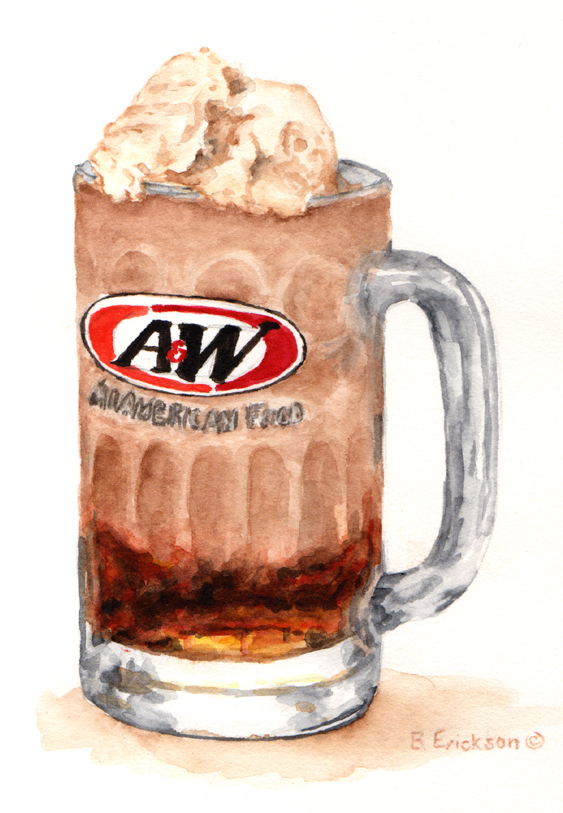 Ice Cream A&W Rootbeer Float