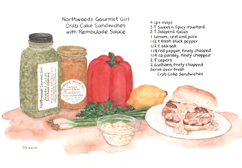 Seafood - Crab Cake Sandwich and Remoulade Sauce